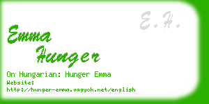 emma hunger business card